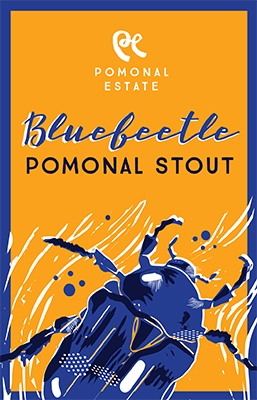 Blue Beetle Stout Beer label