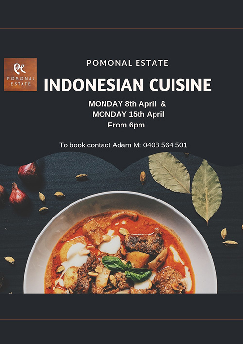 Poster: Pomonal Estate - Indonesian menu