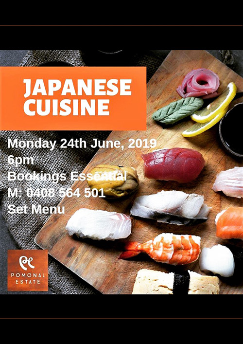 Japanese night at Pomonal Estate