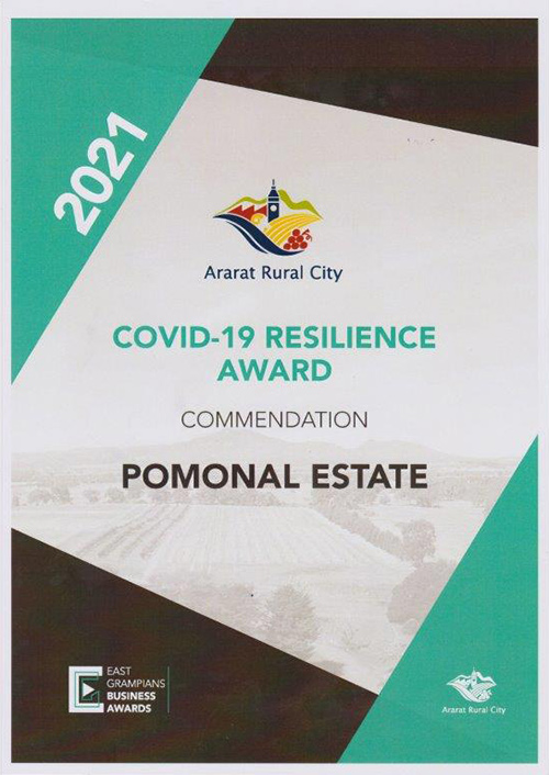Pomonal Estate 2021 - Covid Resilience award